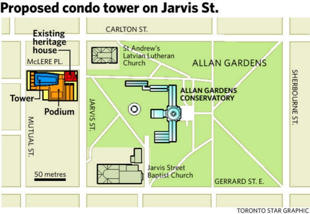 Mapa Allan Gardens, Toronto