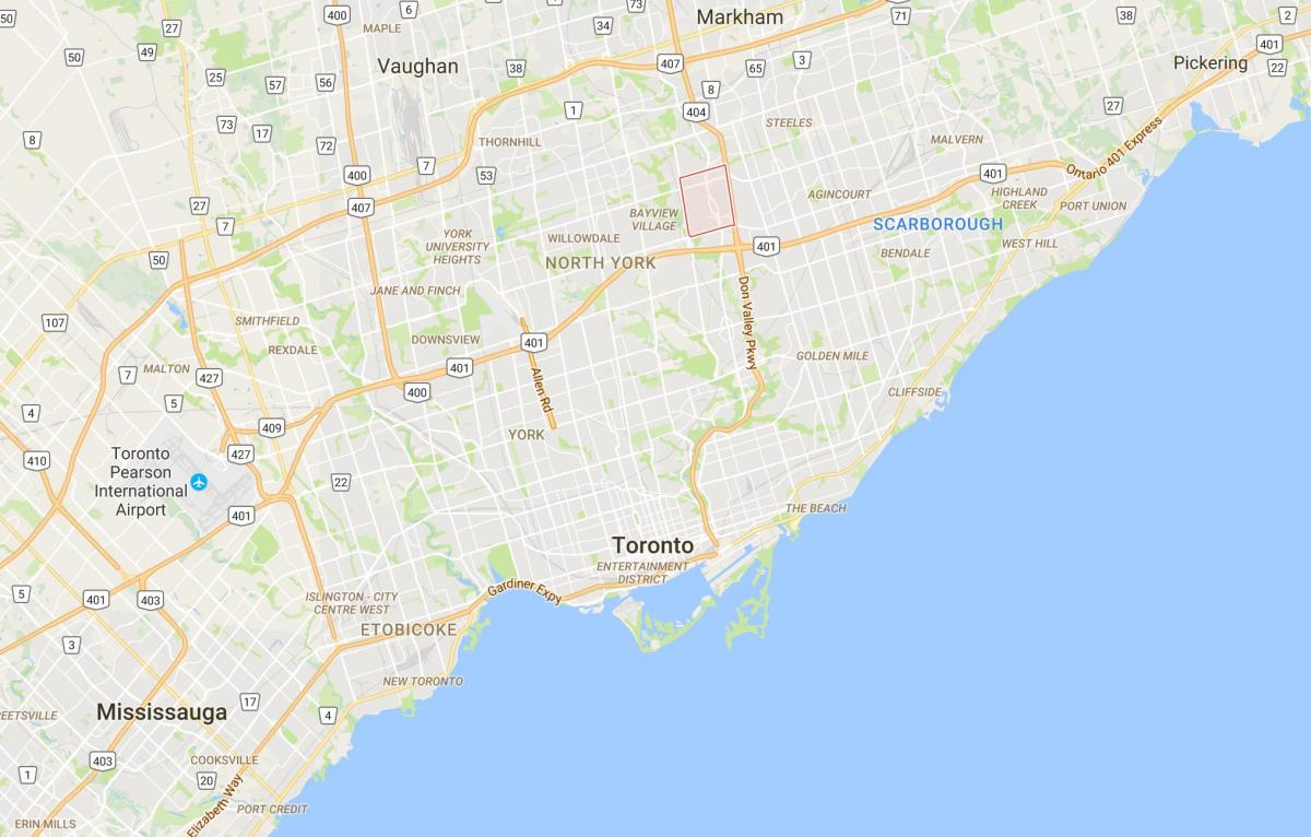 Mapa Arašídové district Toronto
