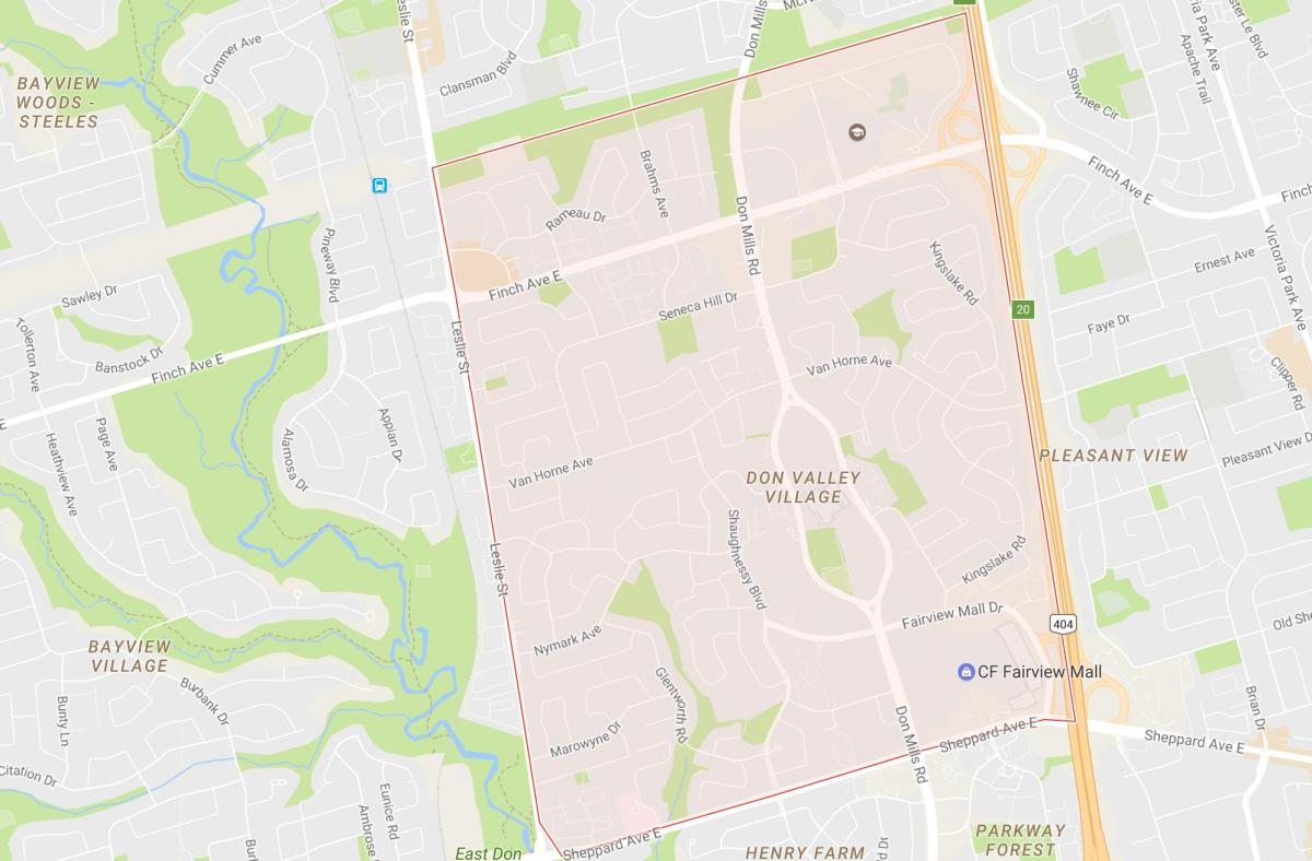 Mapa Arašídové sousedství Toronta