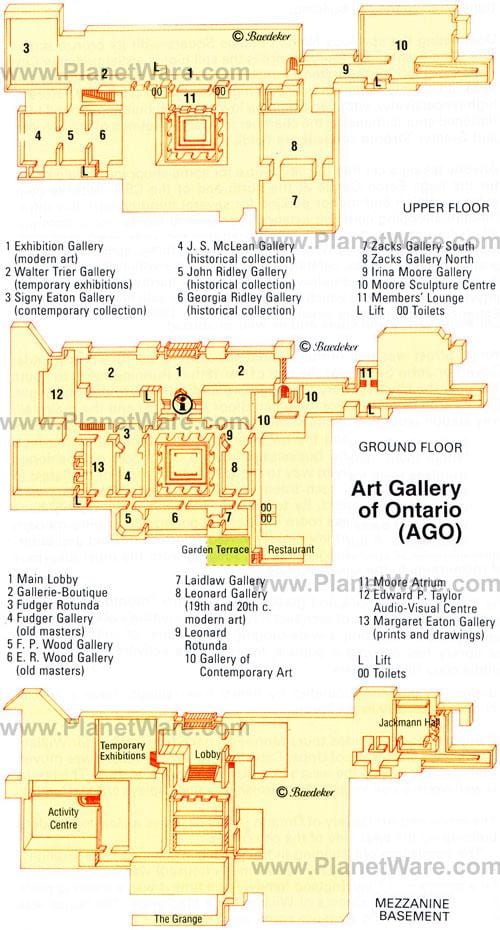 Mapa Art Gallery of Ontario