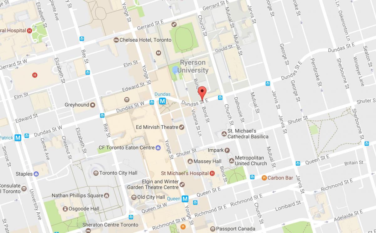 Mapa Bond street Toronto