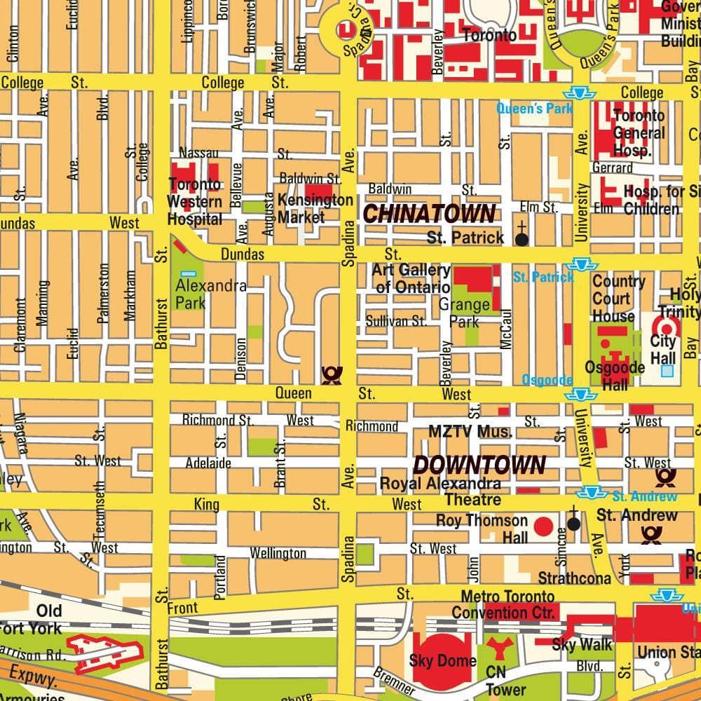 Mapa čínské čtvrti Ontario