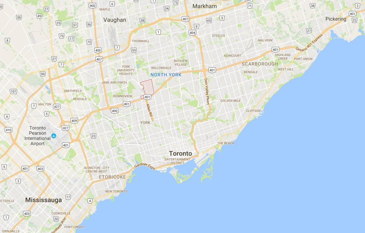Mapa Clanton Park, Toronto