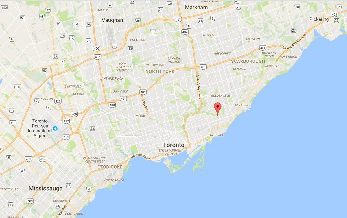 Mapa Crescent Městě Toronto