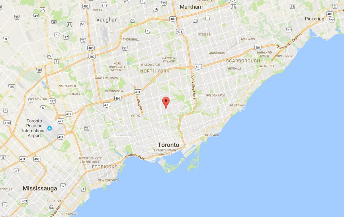 Mapa Davisville Village Toronto