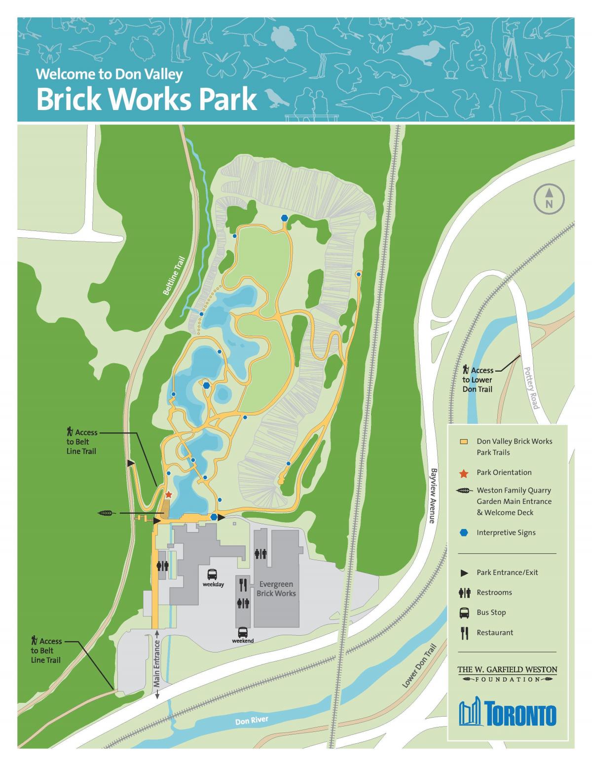 Mapa Don Valley Brick Works park