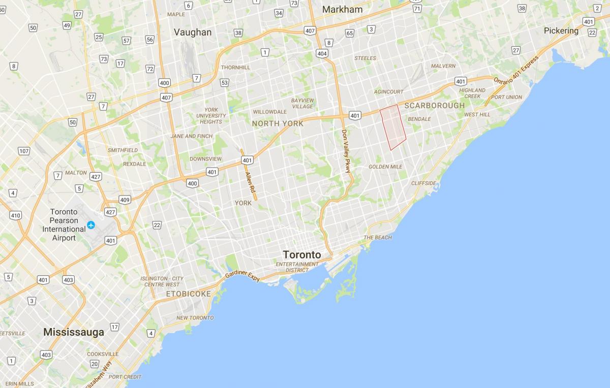 Mapa Dorset Park, Toronto
