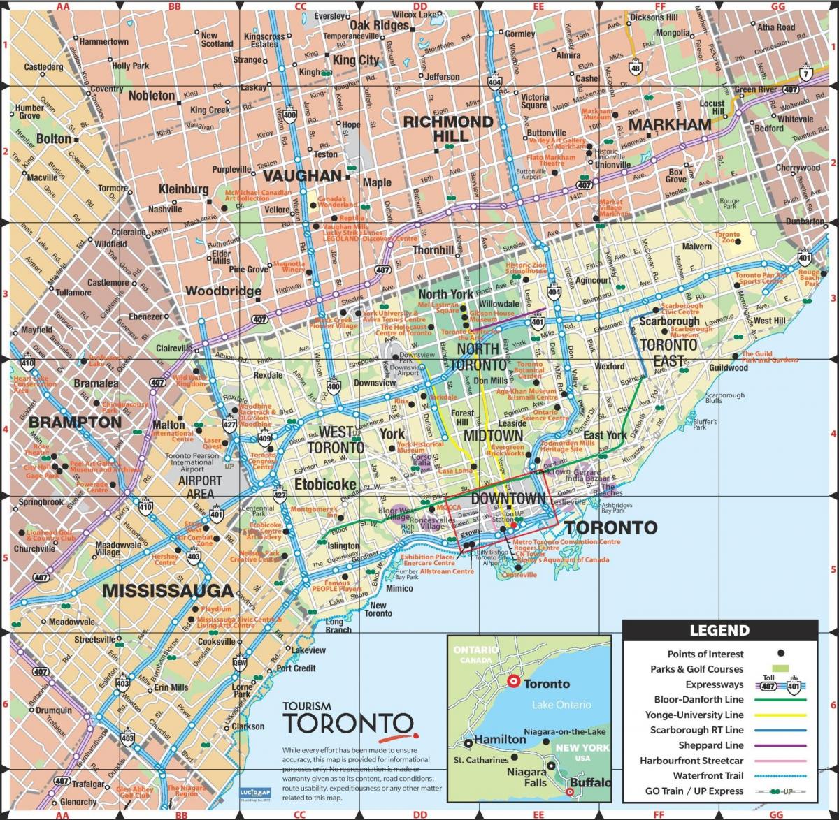 Mapa Dálnice Toronto
