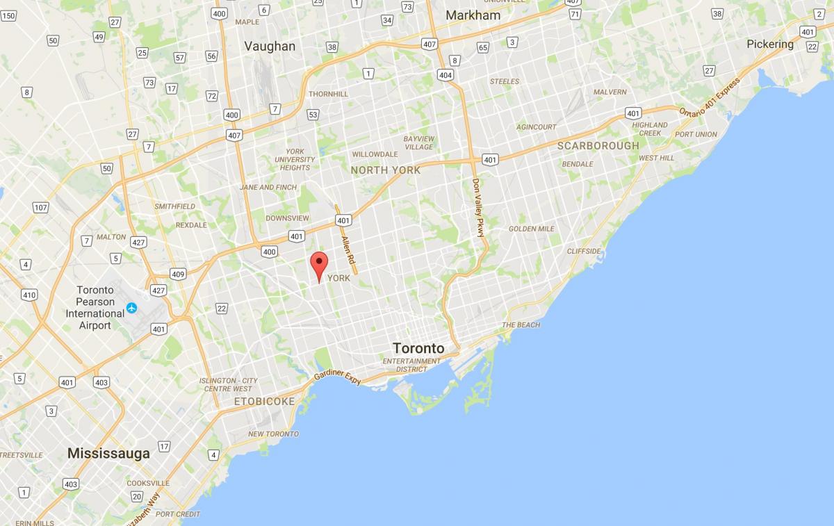 Mapa Eglinton West v Toronto