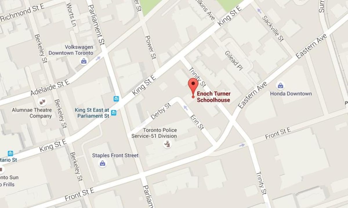 Mapa Enoch Turner Schoolhouse
