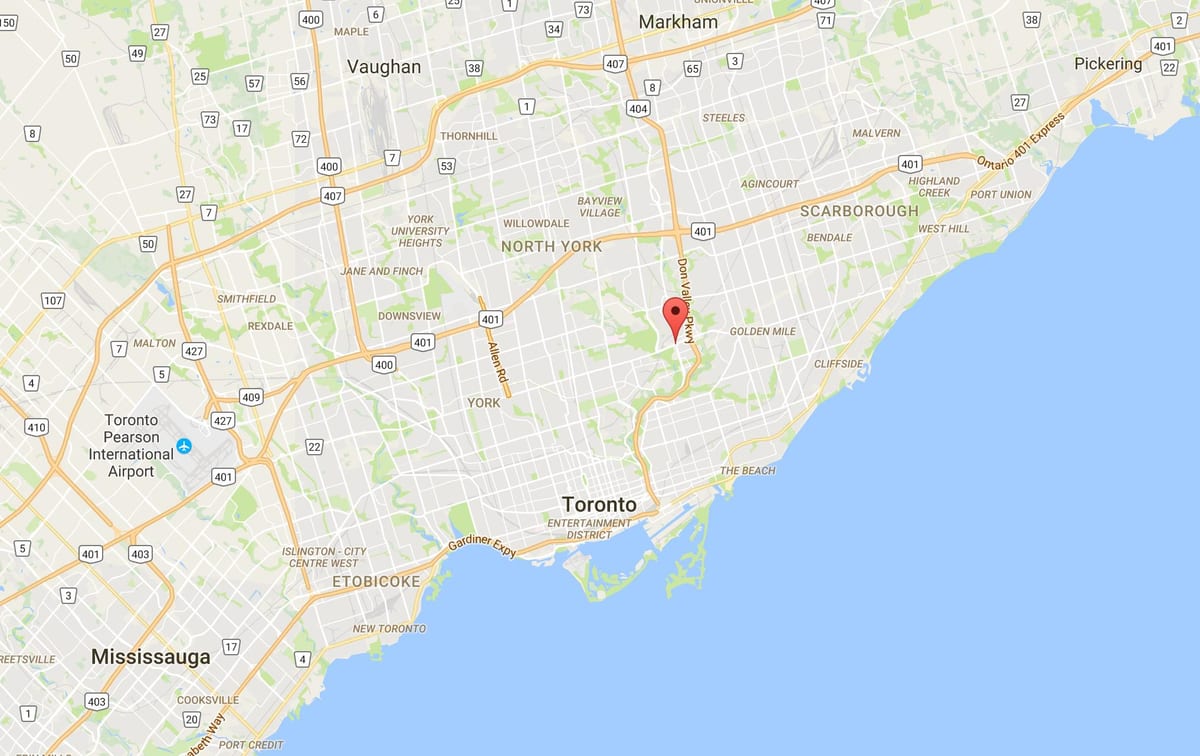 Mapa Flemingdon Park, Toronto