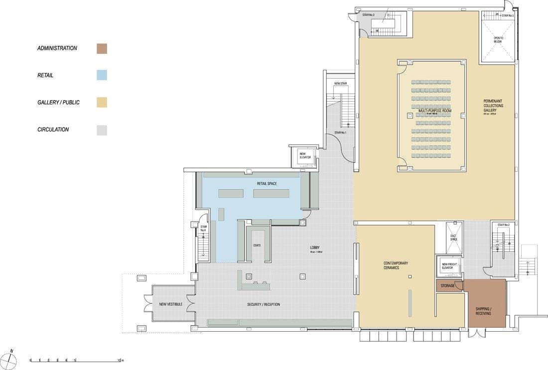Mapa Gardiner Museum prvním patře