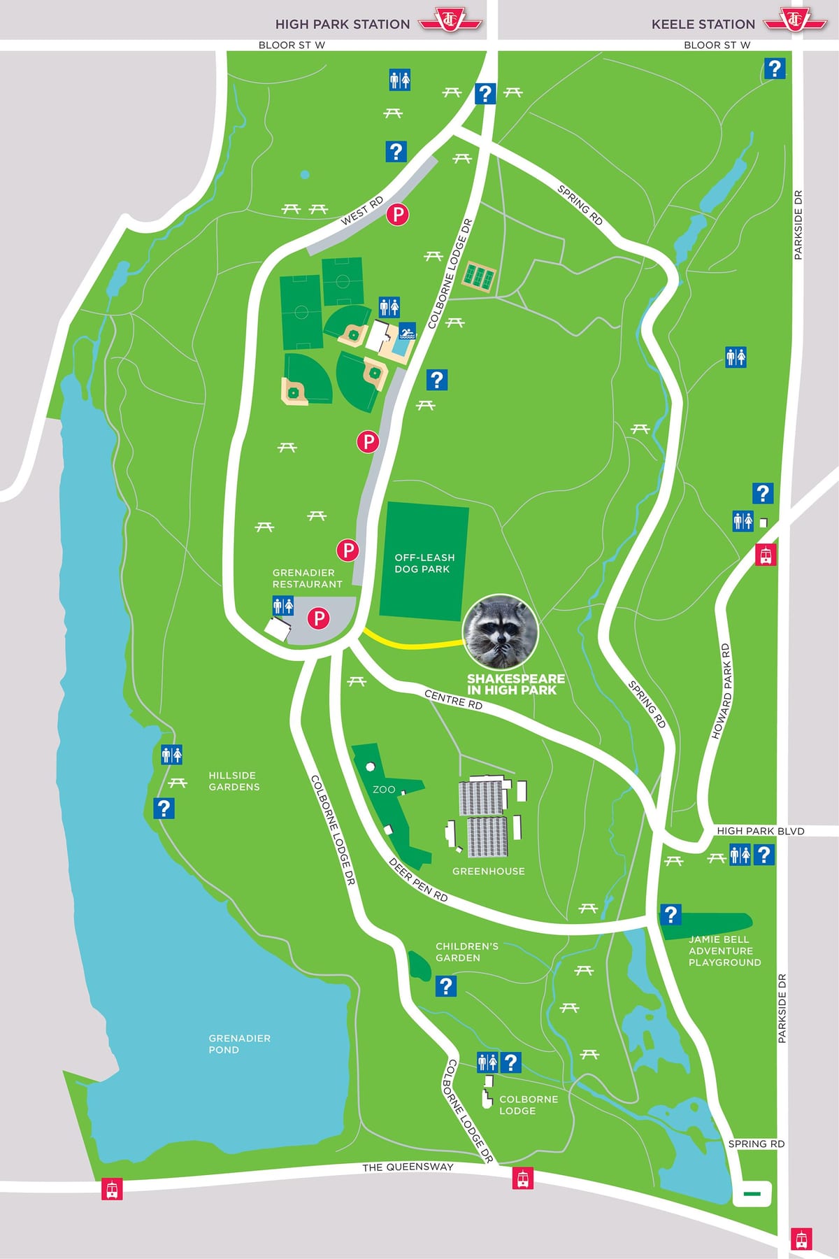 Mapa High Park v Toronto