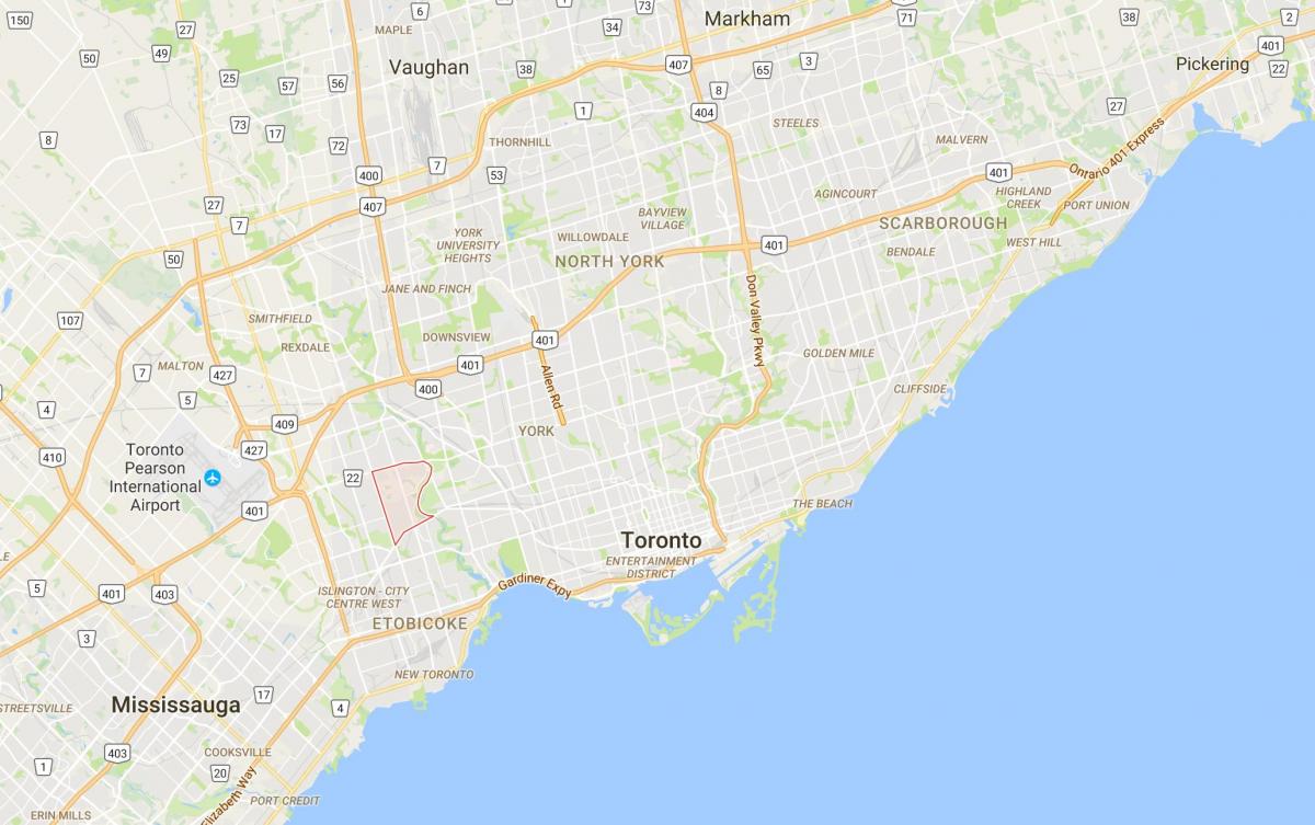 Mapa Humber Valley Village Toronto