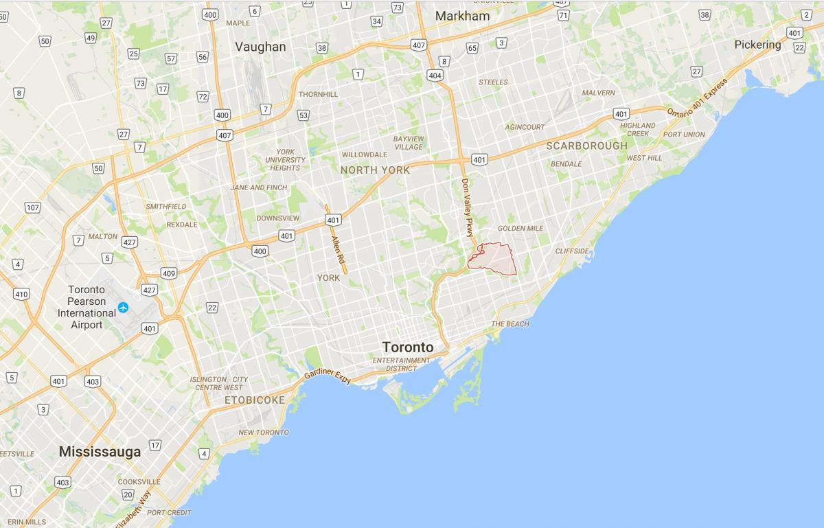 Mapa koňských stezek v okrese Toronto