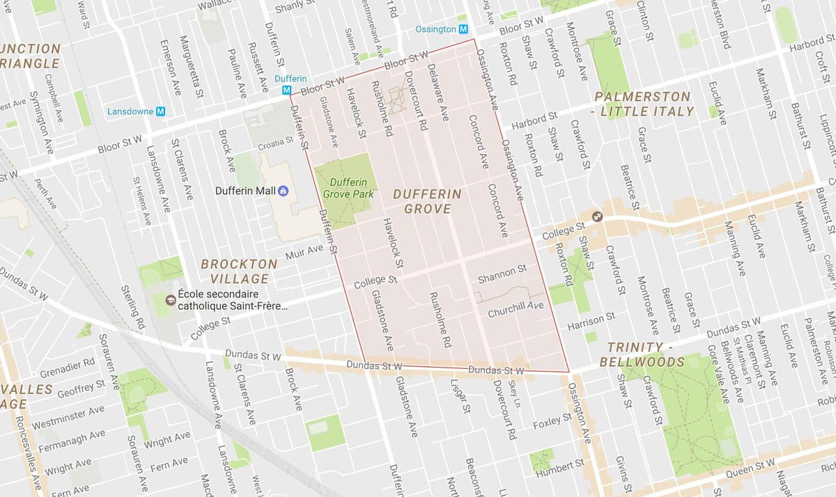 Mapa klimatizované pokoje v rekreační části Grove sousedství Toronta