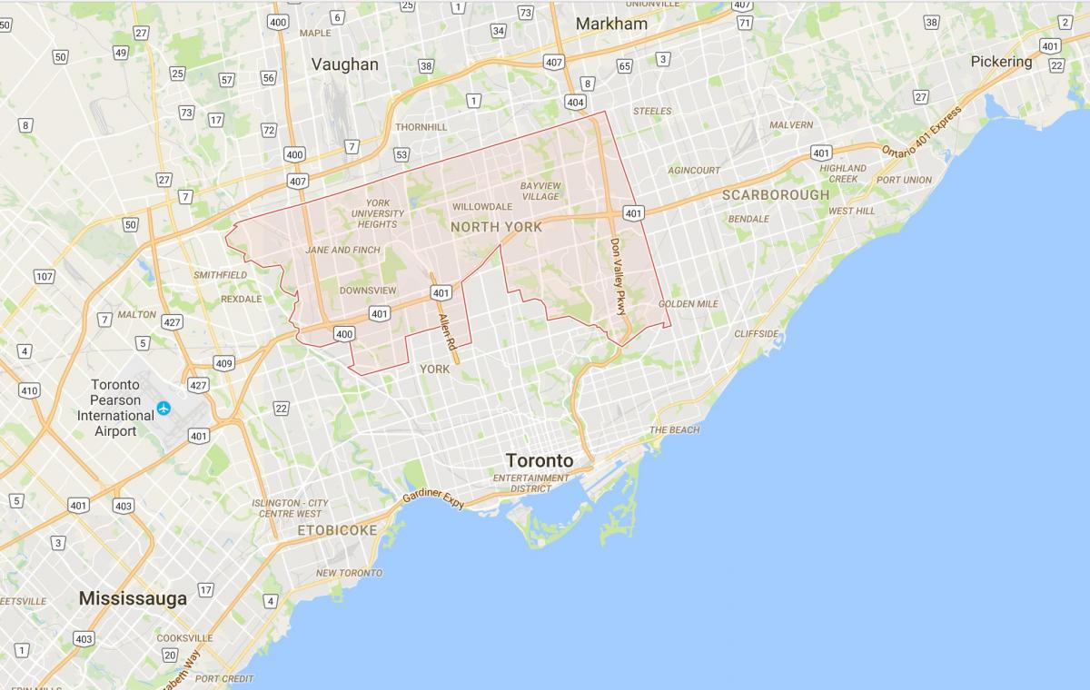 Mapa Města Toronto district Toronto