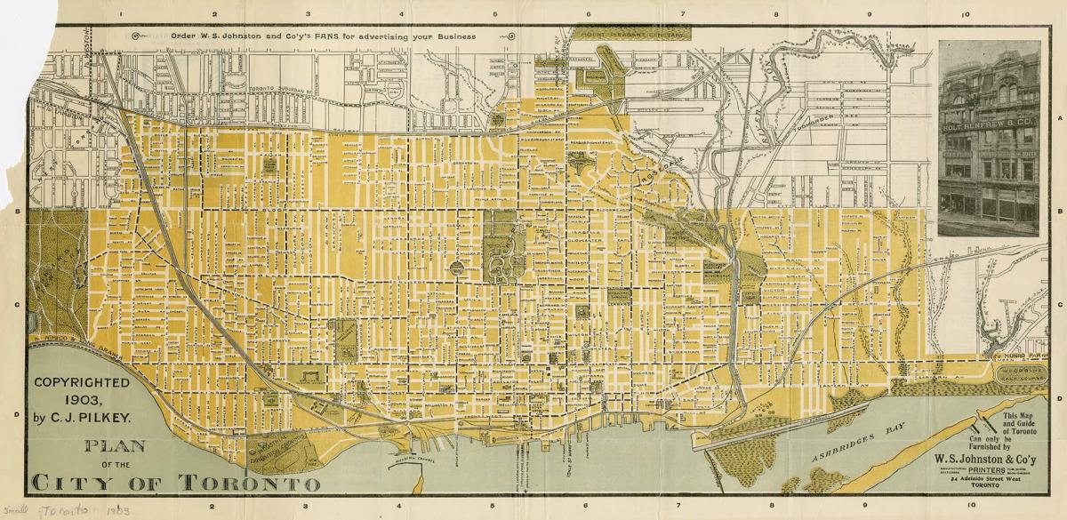 Mapa města Toronto 1903