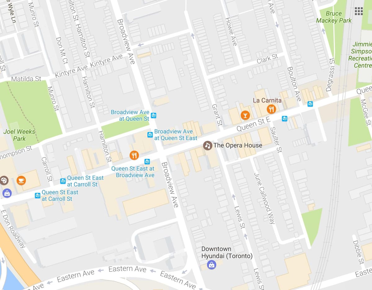 Mapa Opera House Toronto