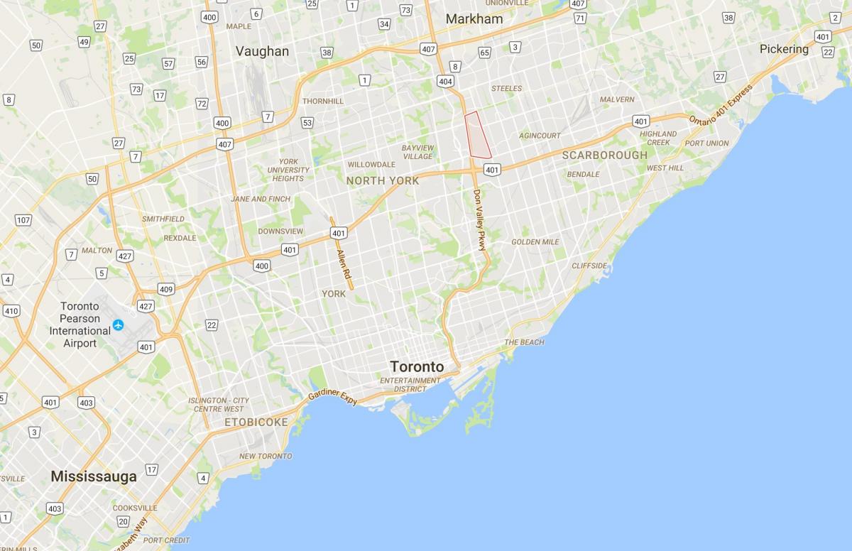 Mapa Pleasant View district Toronto