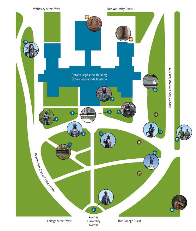 Mapa Queen ' s Park v Toronto