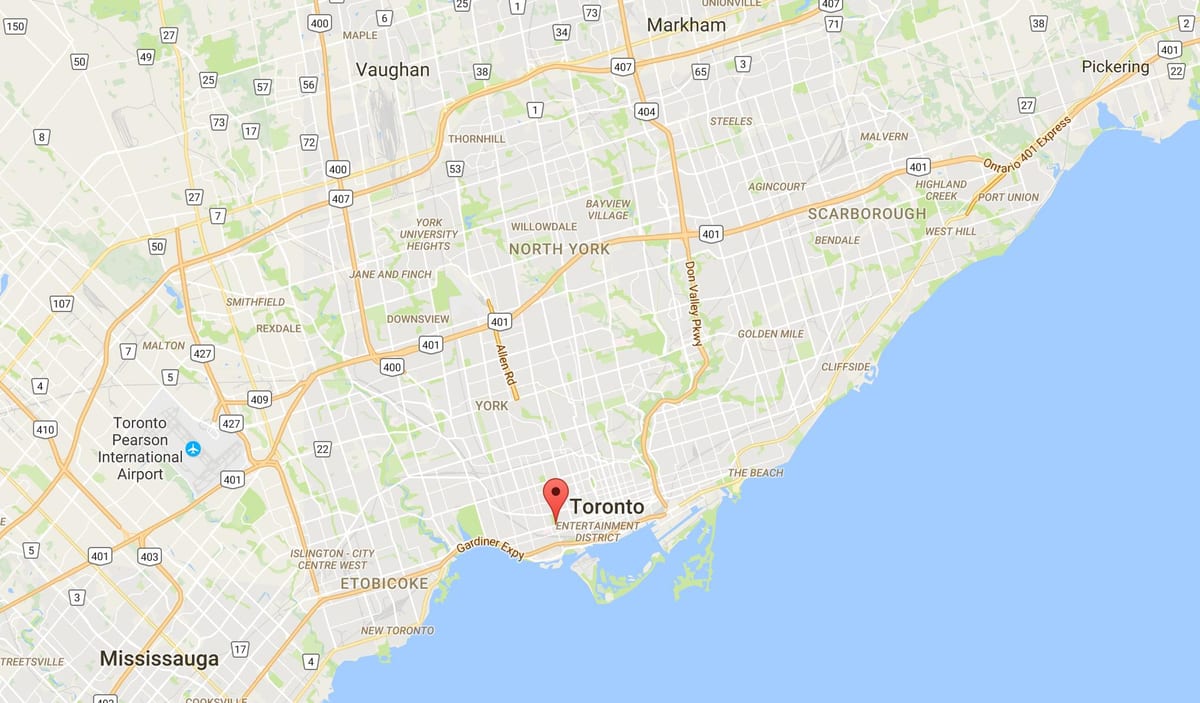 Mapa Queen Street West Toronto