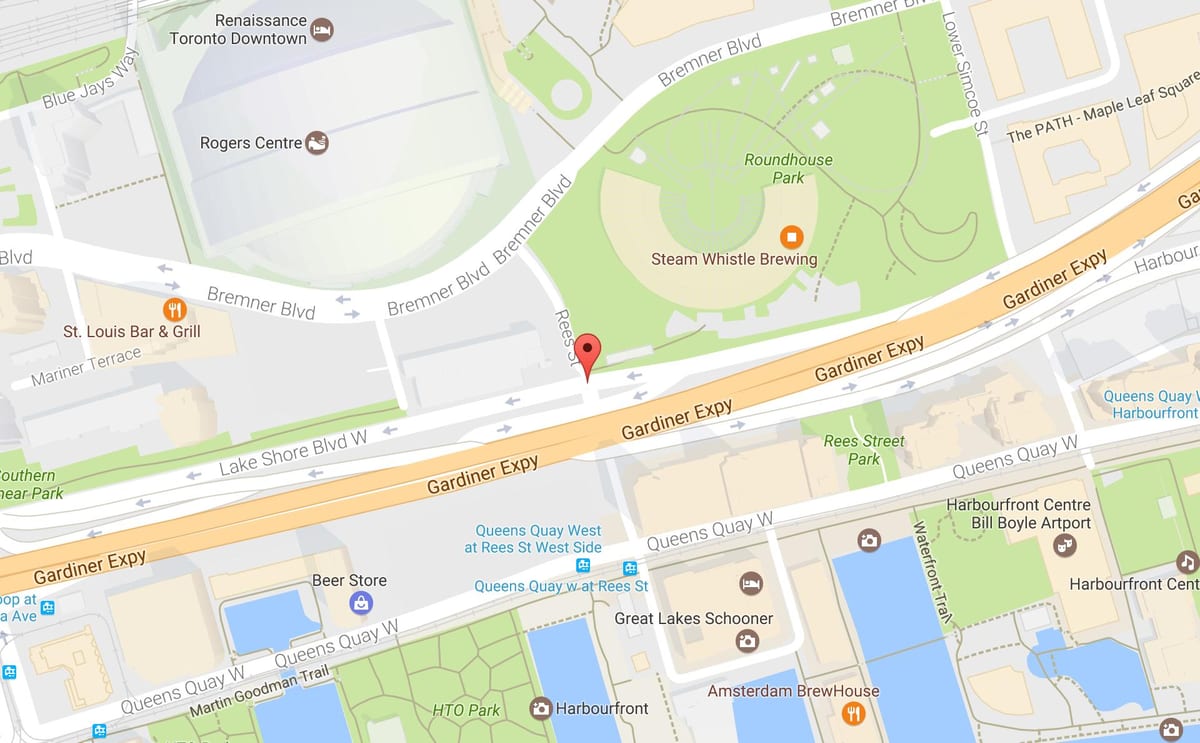 Mapa Rees street Toronto