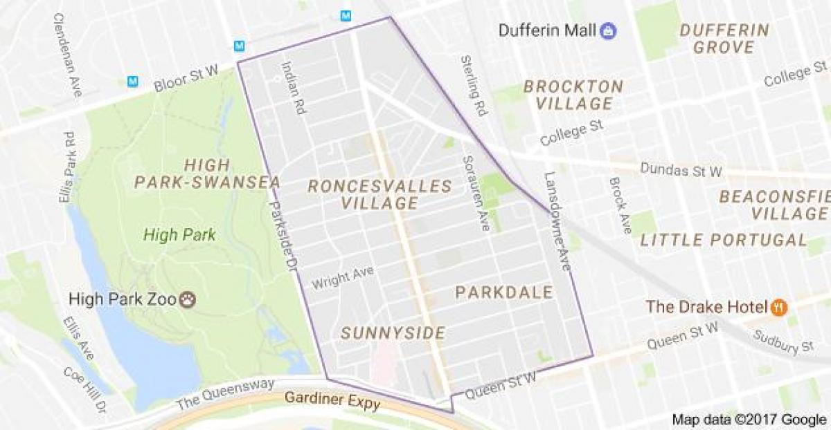 Mapa Roncesvallesu vesnici, Toronto