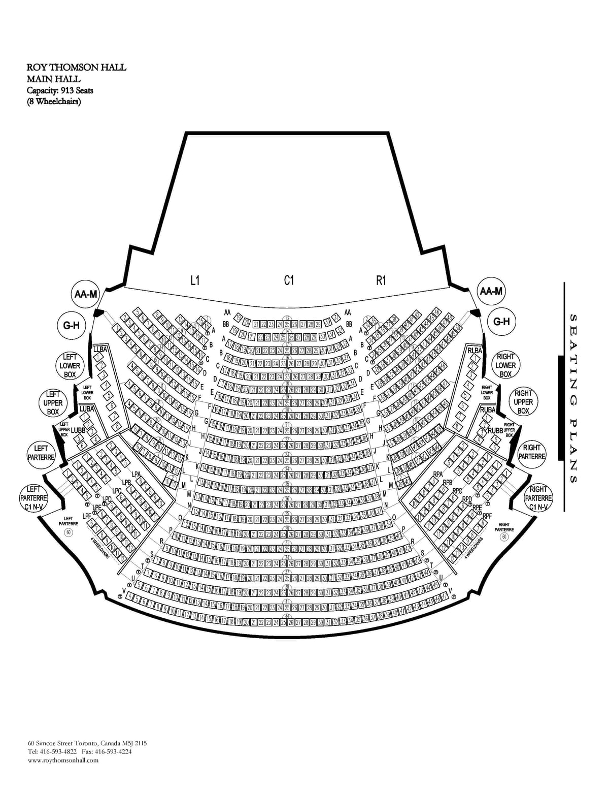 Mapa Roy Thomson Hall