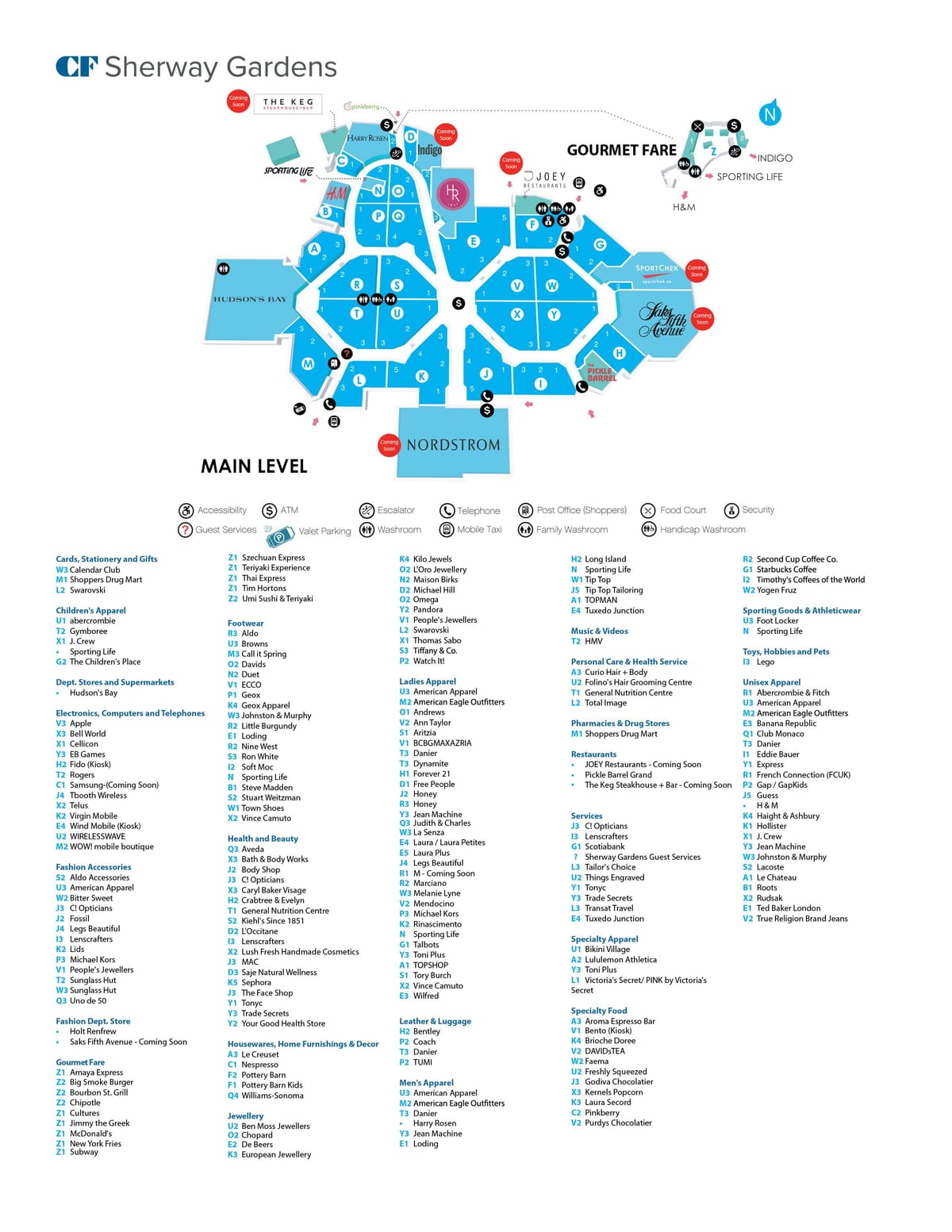 Mapa Sherway Gardens