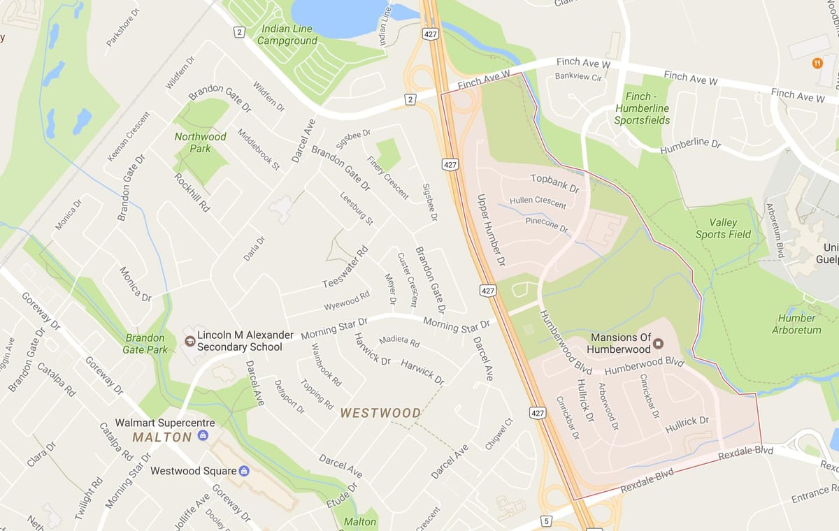 Mapa Sousedství sousedství Toronta