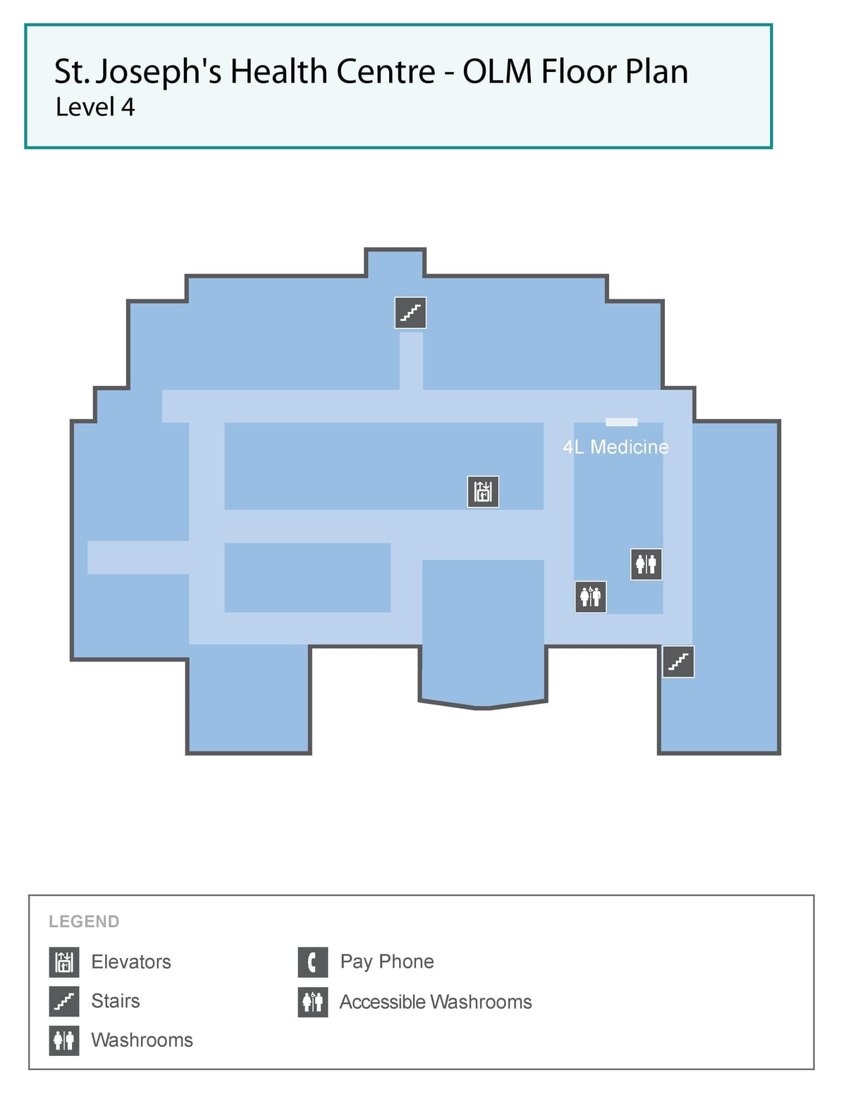 Mapa St. Joseph ' s Health centre Toronto OLM úroveň 4