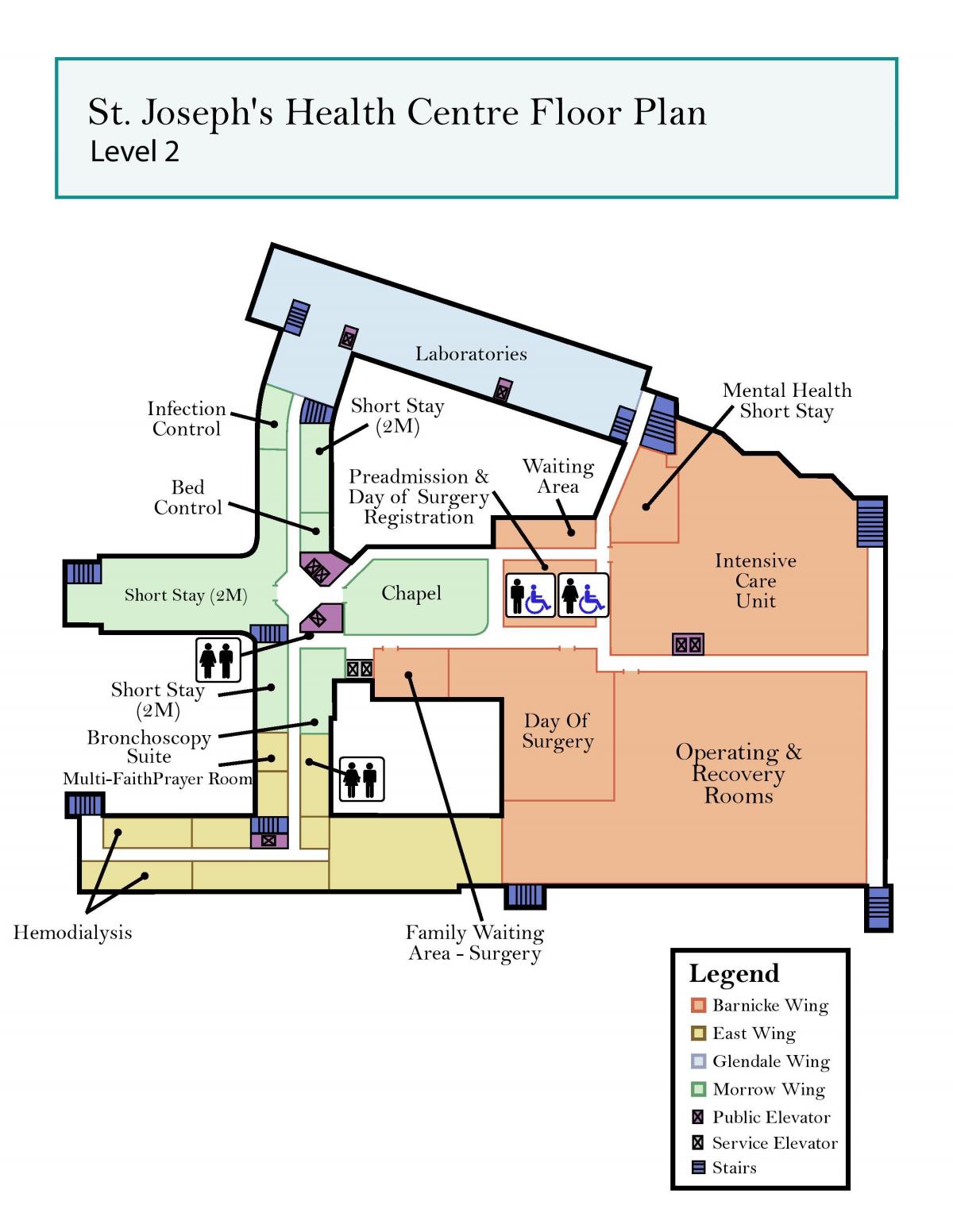 Mapa St. Joseph ' s Health centre Toronto level 2