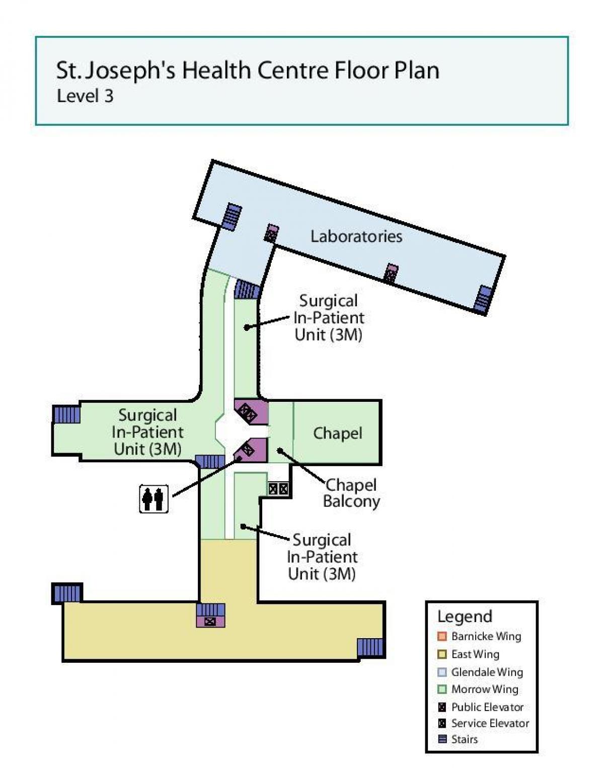 Mapa St. Joseph ' s Health centre Toronto level 3