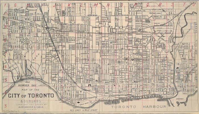 Mapa Toronto 1902