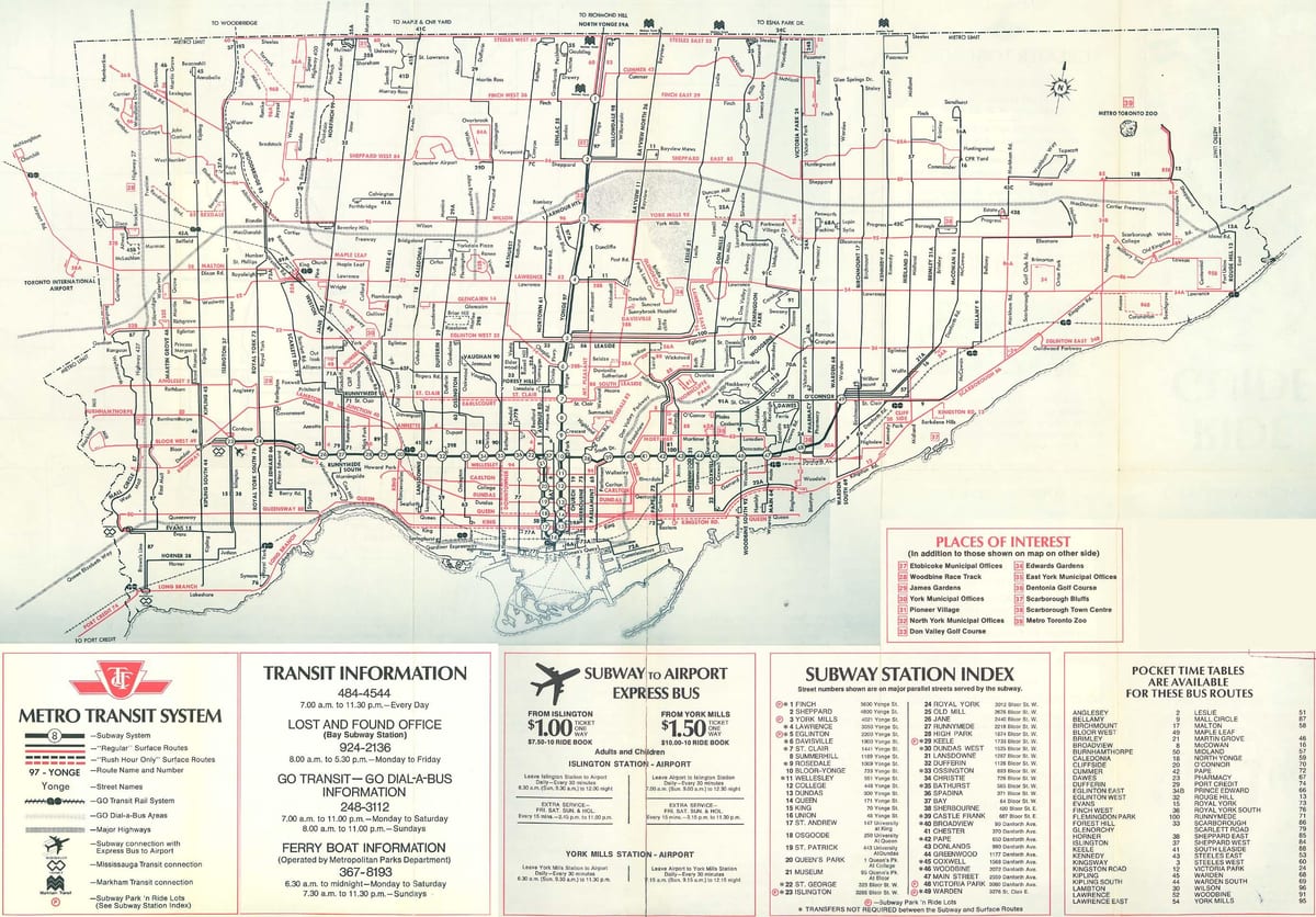 Mapa Toronto 1976