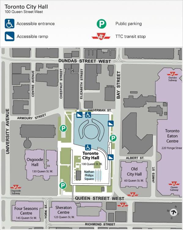 Mapa Toronto City Hall