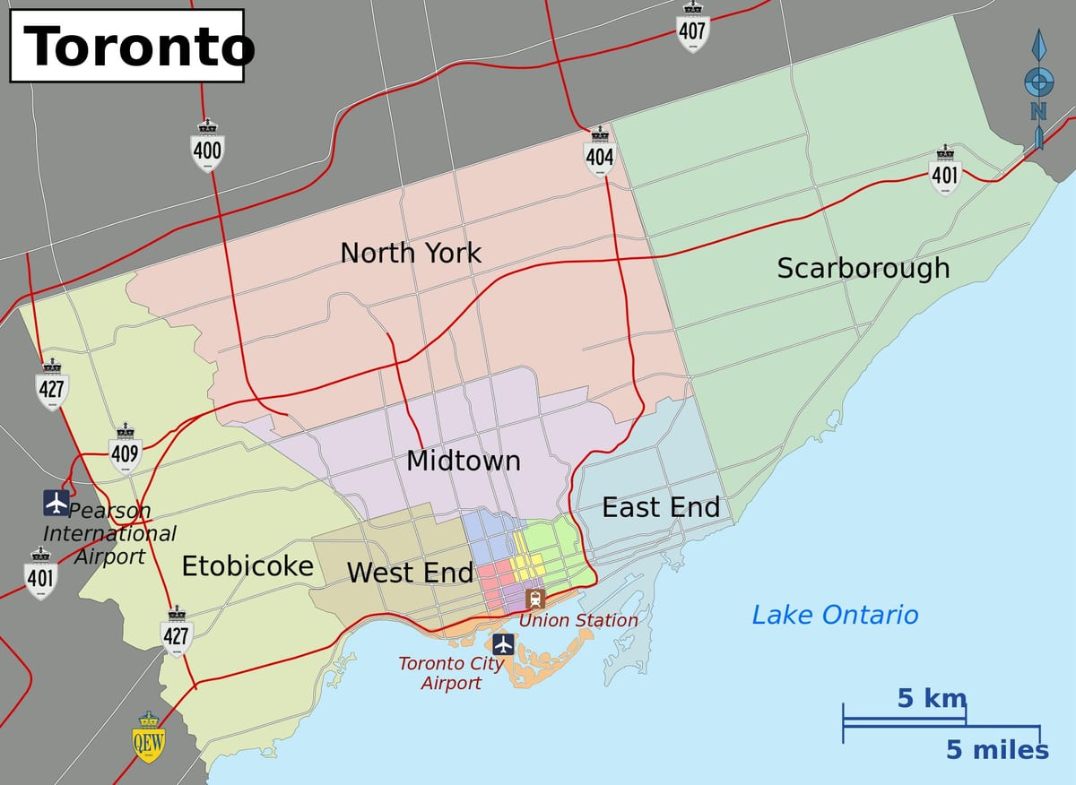 Mapa Toronto City