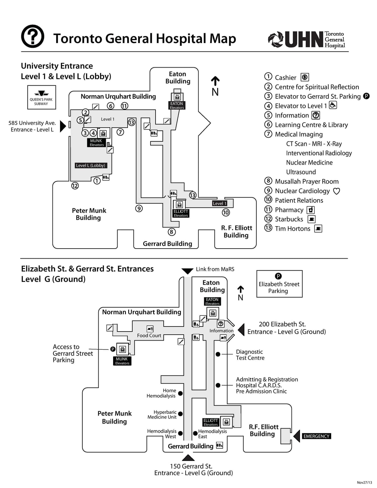 Mapa Toronto General Hospital