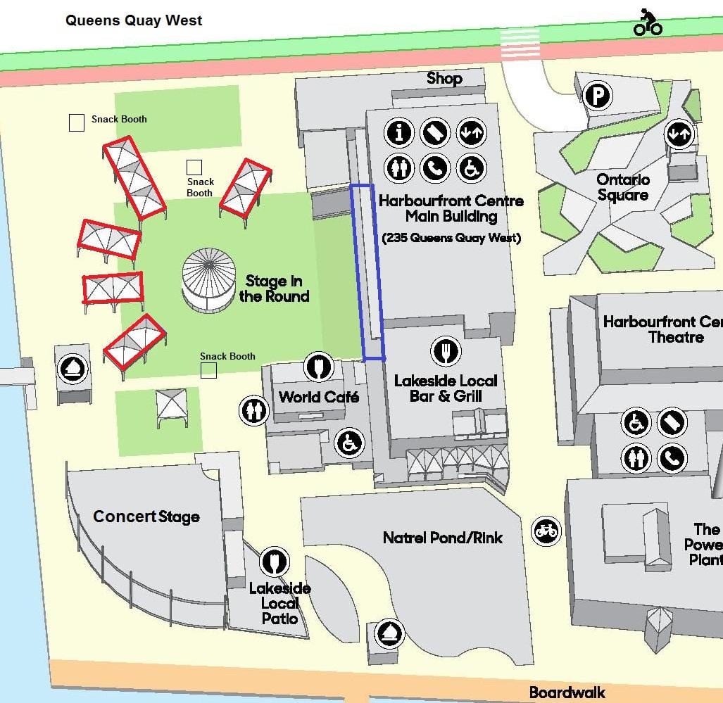 Mapa Toronto Harbourfront Centre