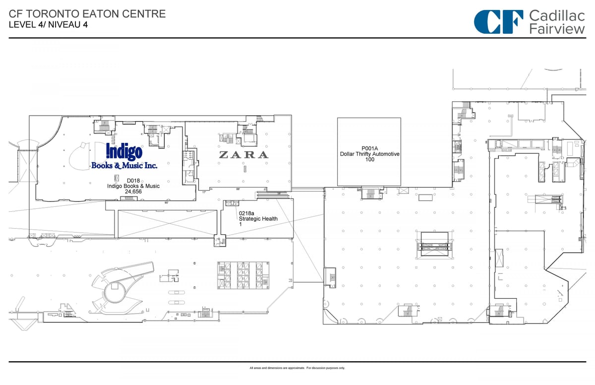 Mapa Toronto Jíst Centrum level 4