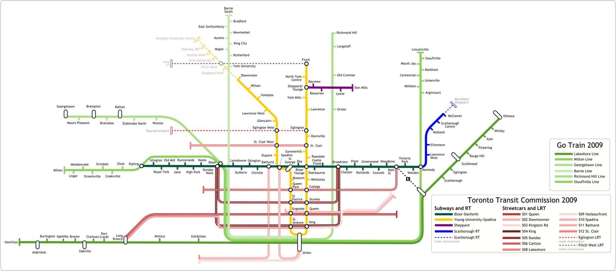 Mapa Toronto Jít Trénovat