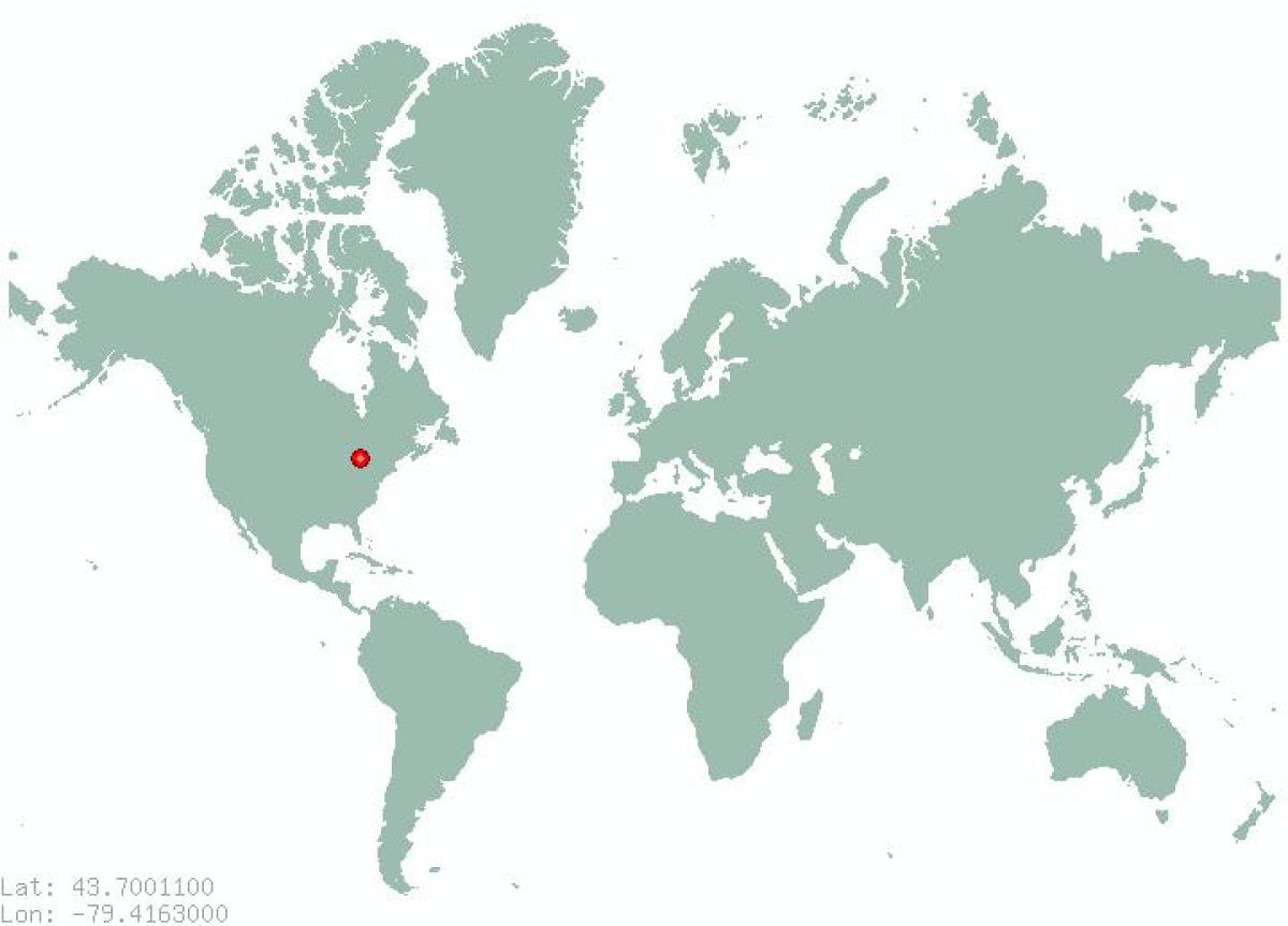 Mapa Toronta na světě
