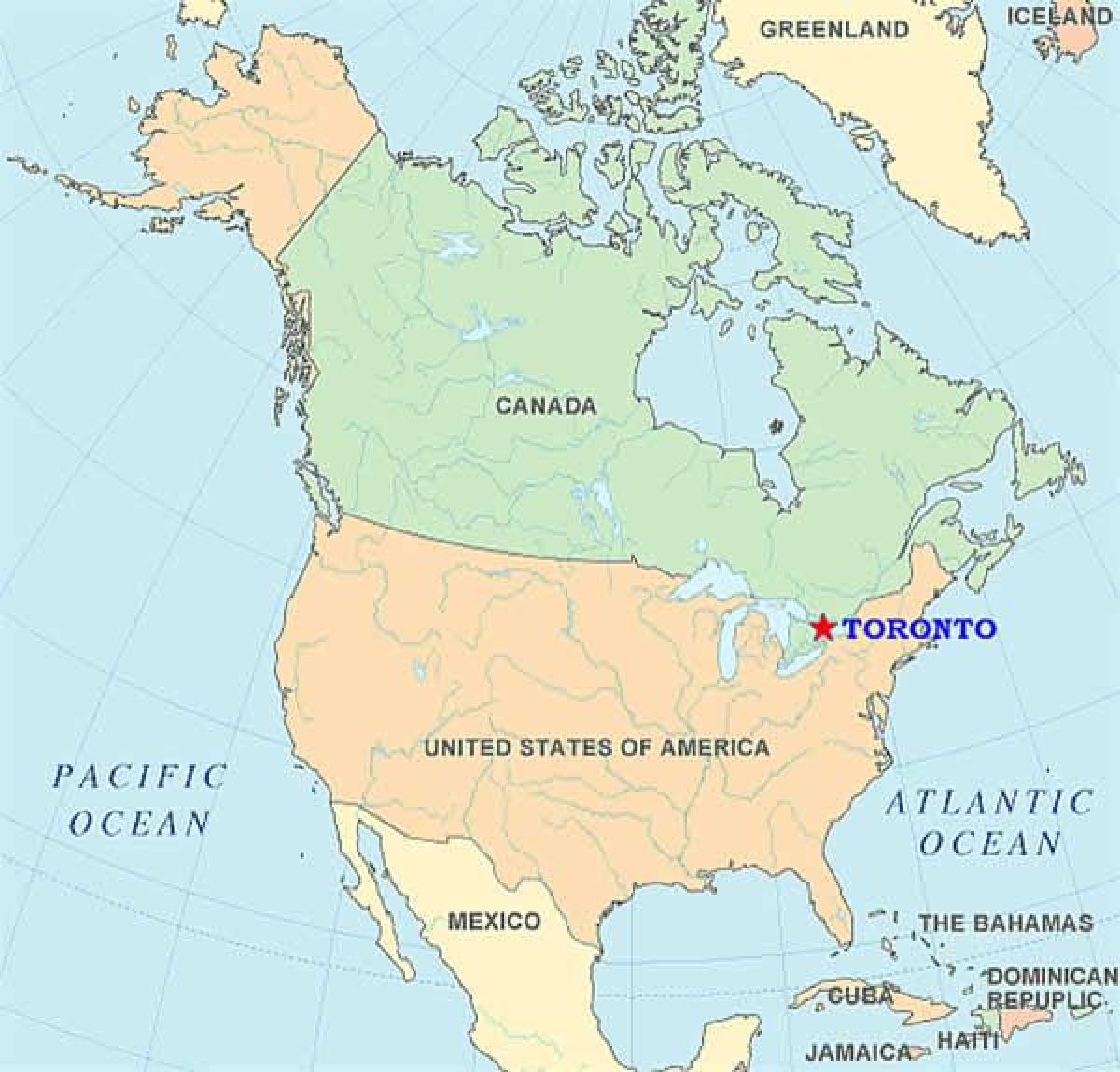 Mapa Toronta na spojené státy