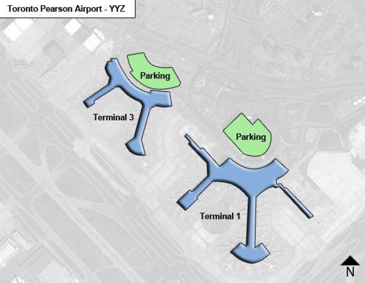 Mapa Toronto Pearson letiště Kanada