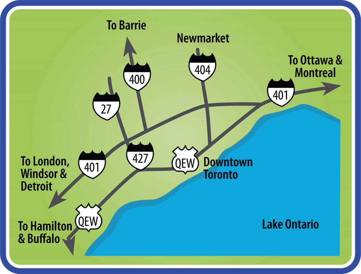 Mapa Toronto silnice