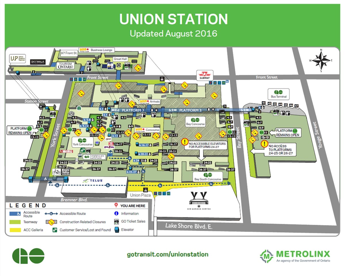 Mapa Toronto Unie