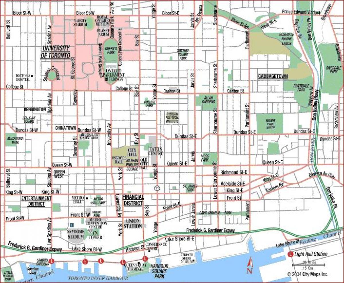 Mapa z University of Toronto, Kanada