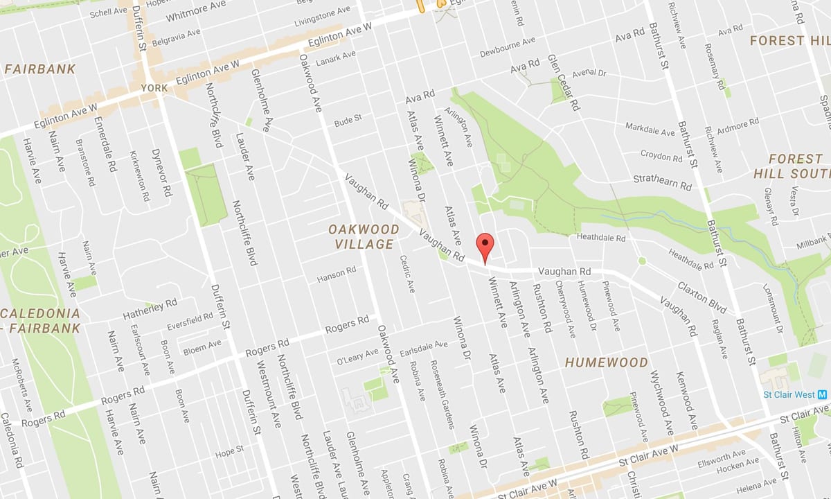 Mapa silnici Toronto Vaughan