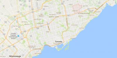 Mapa Agincourtu district Toronto